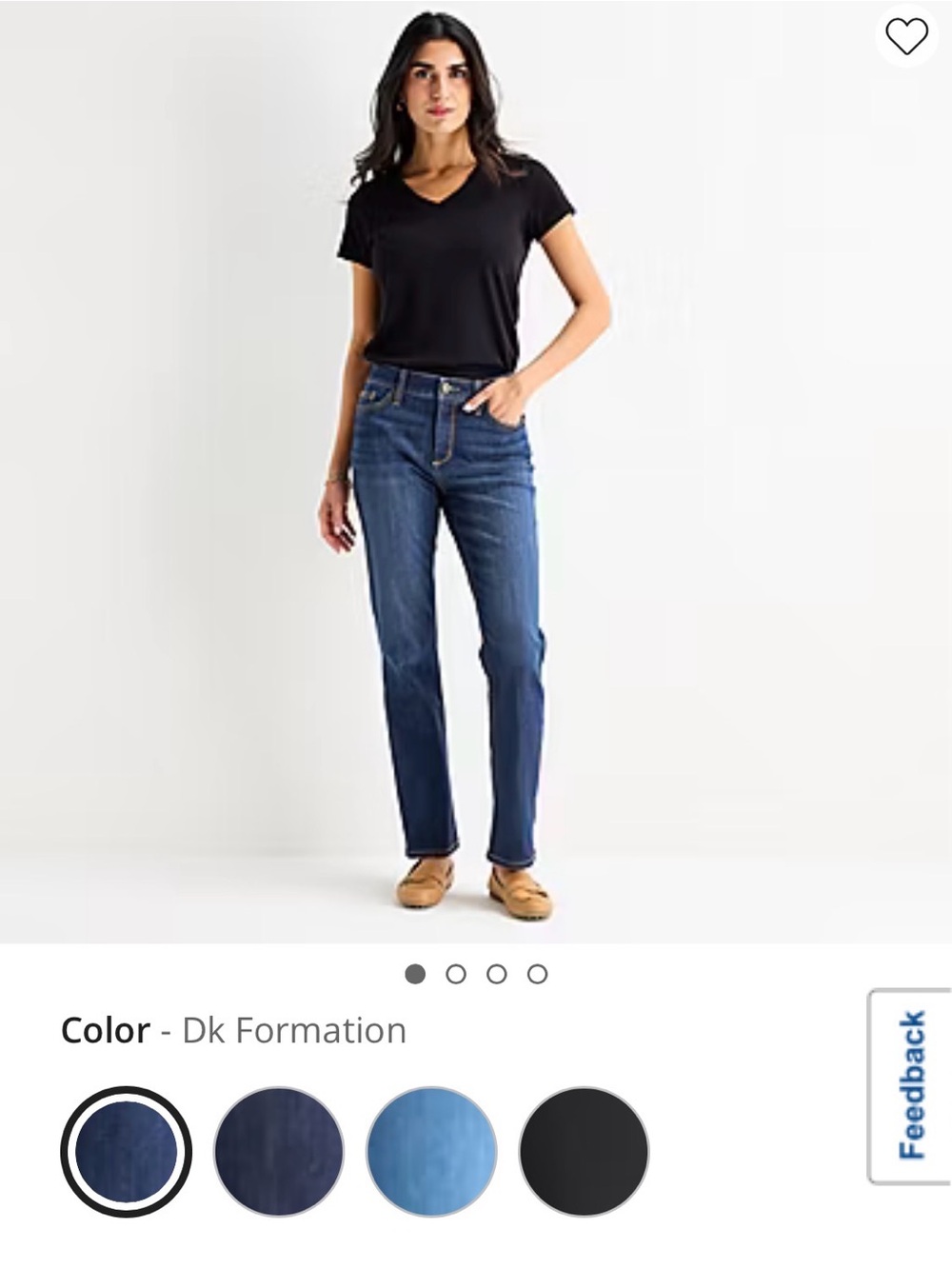 St. John's Bay Dark Blue Straight Leg Jeans